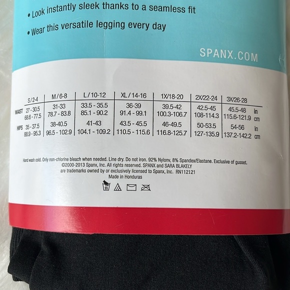 🆕 Spanx Takes Off Shaping Leggings Black Size Medium - Picture 3 of 4